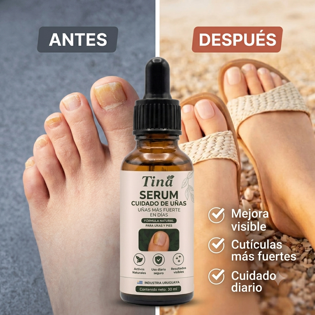 TINA: El Serum que elimina el 99.9% de los hongos en tus uñas.