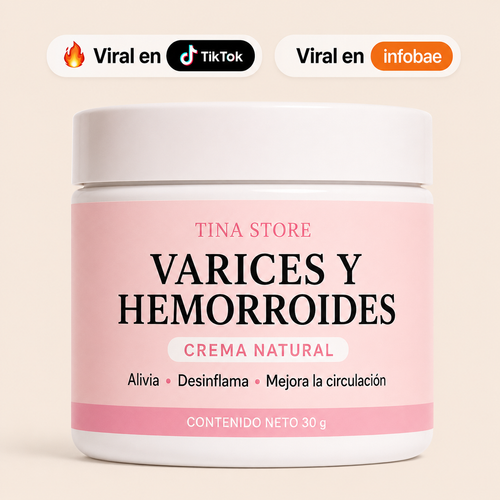 Crema Natural para Varices y Hemorroides | Alivio real, Piernas Livianas