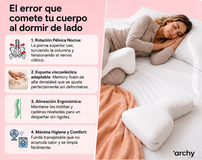 Almohada Ortopédica Pierna y Rodilla