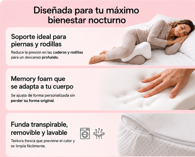 Almohada Ortopédica Pierna y Rodilla