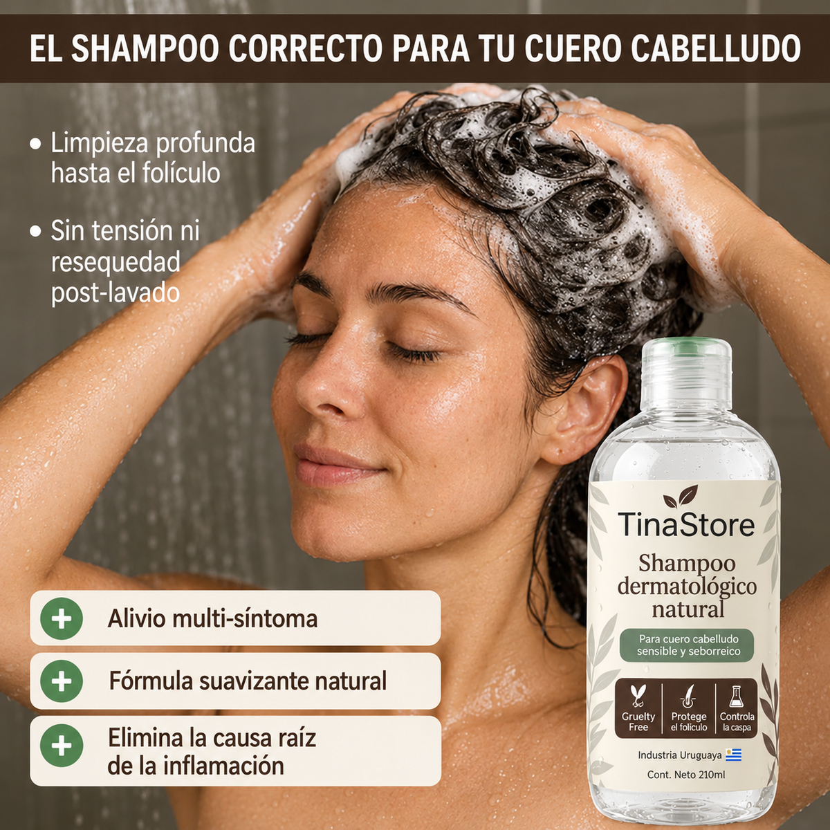 TinaStore | Shampoo para la caspa, psoriasis capilar y dermatitis seborreica