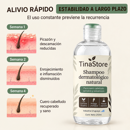 TinaStore | Shampoo para la caspa, psoriasis capilar y dermatitis seborreica