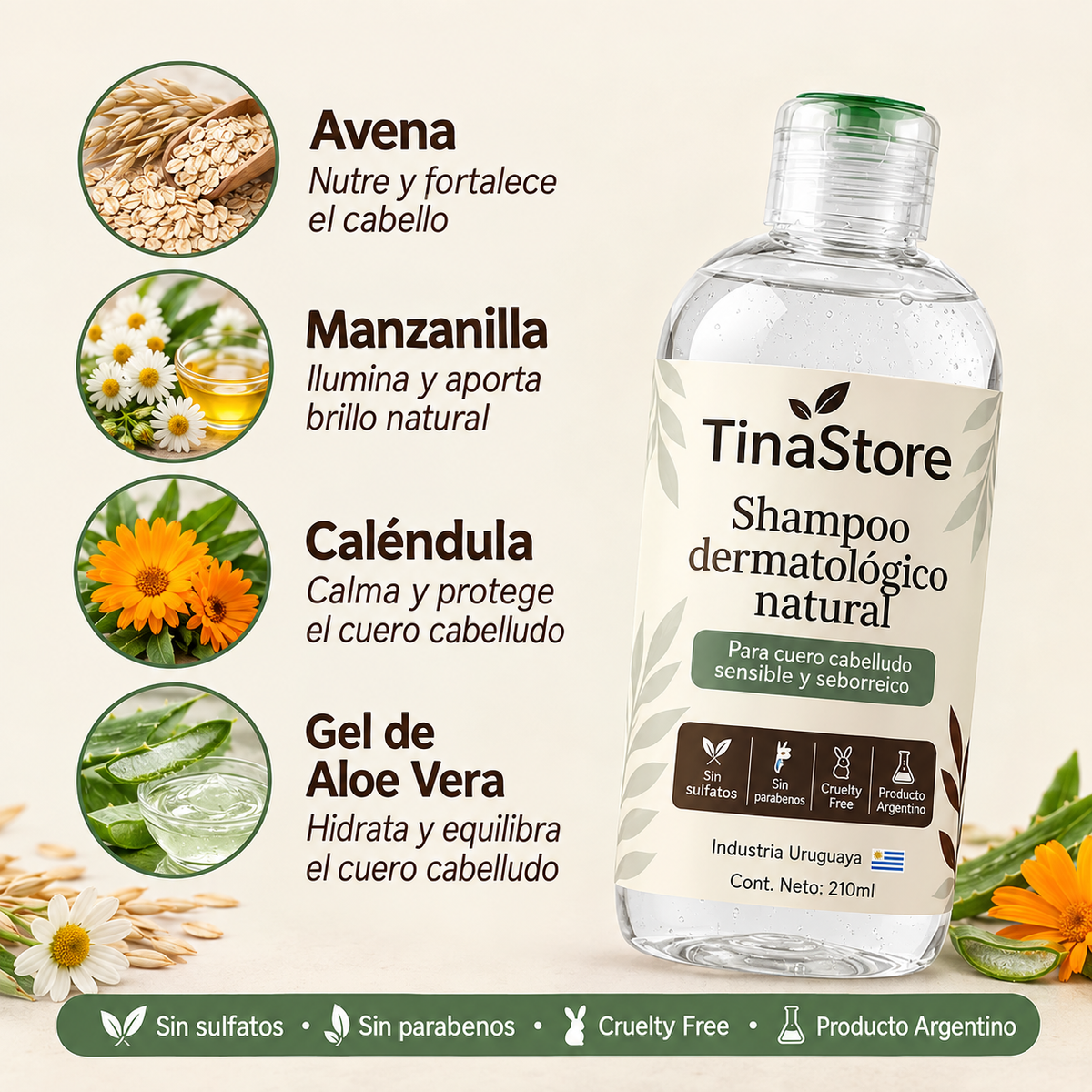 TinaStore | Shampoo para la caspa, psoriasis capilar y dermatitis seborreica