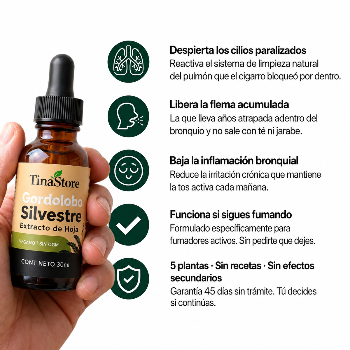 TinaStore®  | Activador Respiratorio™ líquido para fumadores