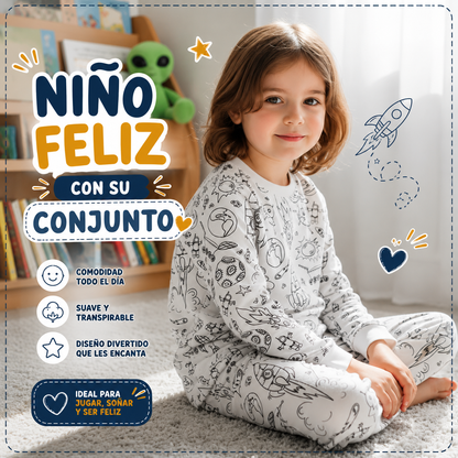 Conjunto Pijama Coloreable | Dia del Niño
