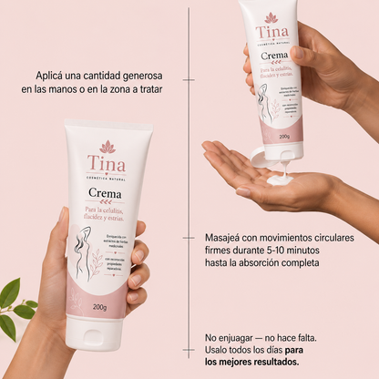 Tina™ | Crema Anticelulitis Reafirmante – Reduce la Piel de Naranja
