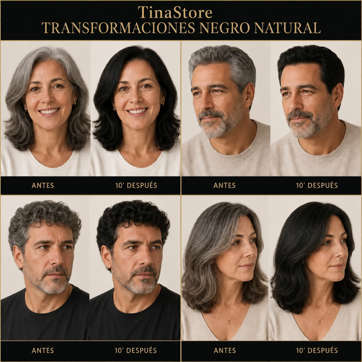 Rejuvenece tu cabello al instante Shampoo cubridor de cana