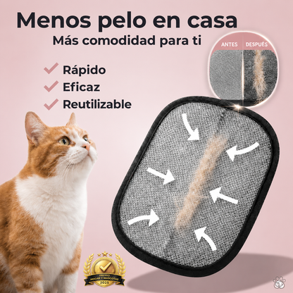 Guante para eliminar pelos de mascota