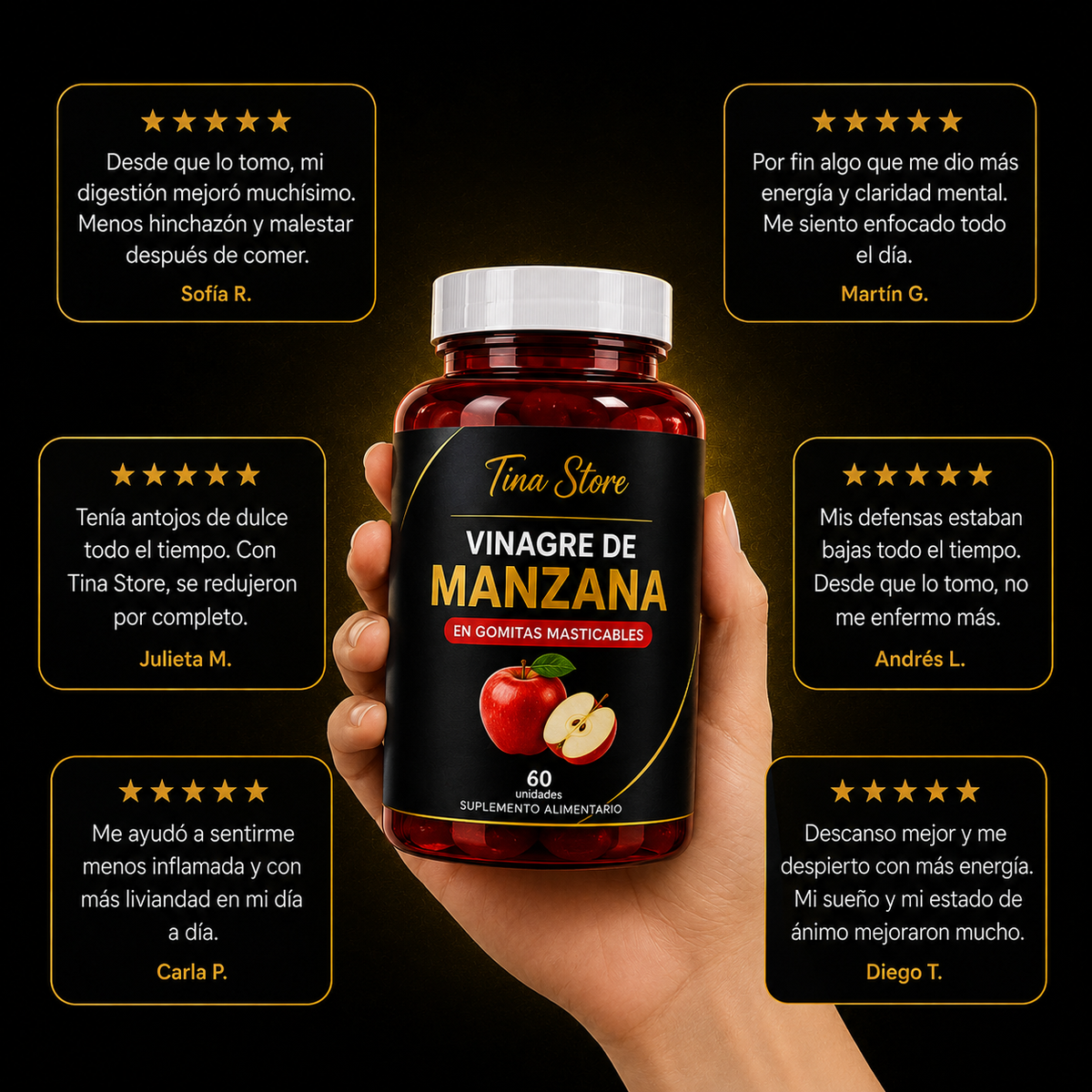 TinaStore™ Gomitas Masticables para Controlar el Apetito y Apoyar tu Metabolismo