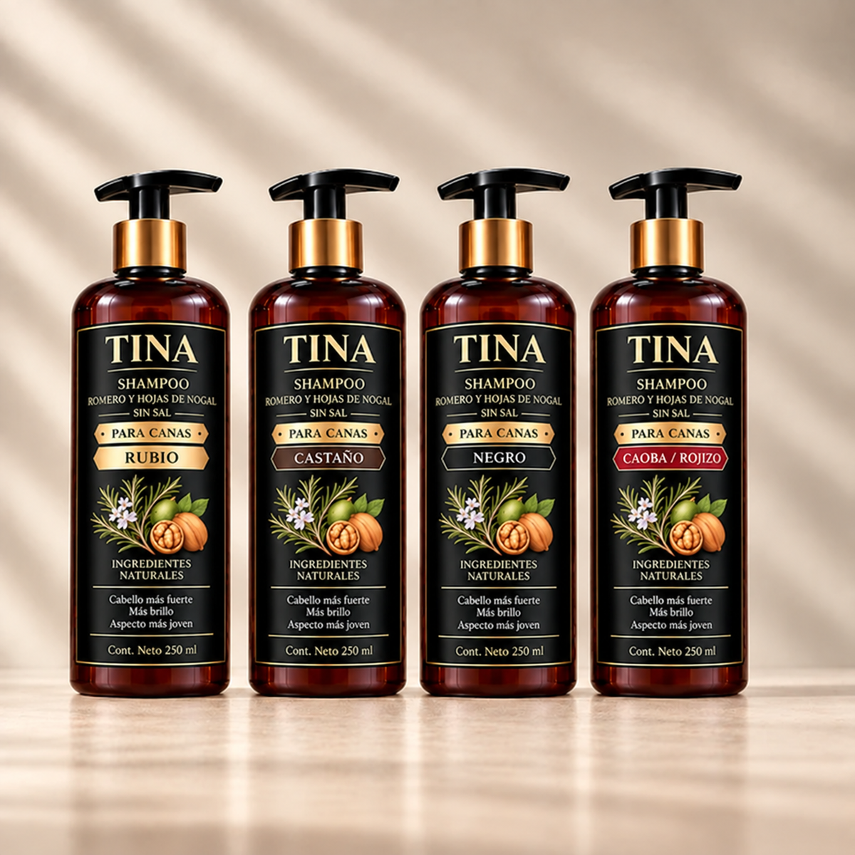 Rejuvenece tu cabello al instante Shampoo cubridor de cana