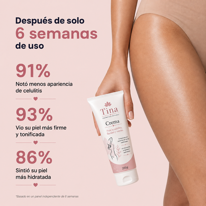 Tina™ | Crema Anticelulitis Reafirmante – Reduce la Piel de Naranja