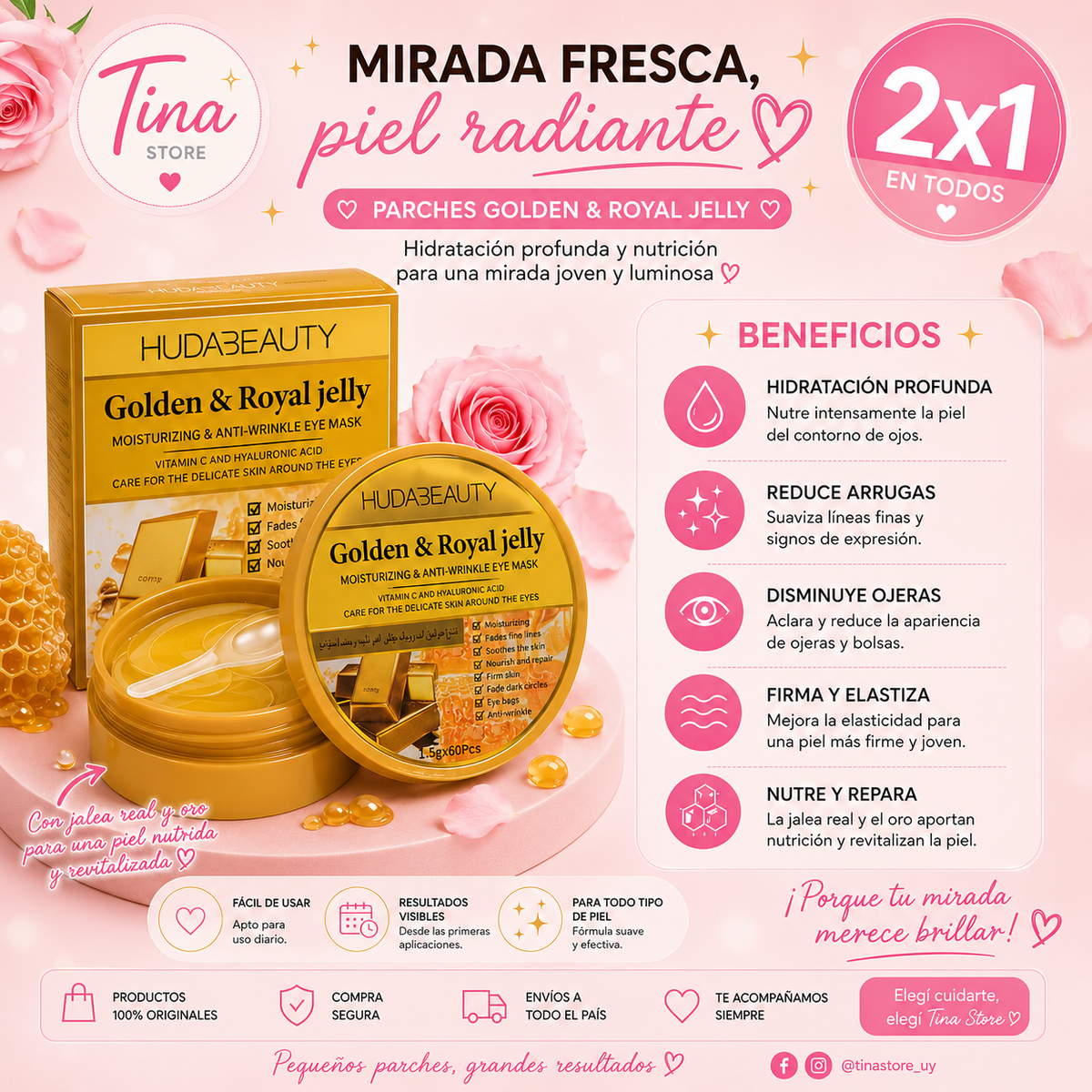 Oferta Especial 2x1 | Parches Hidratantes Anti Ojeras