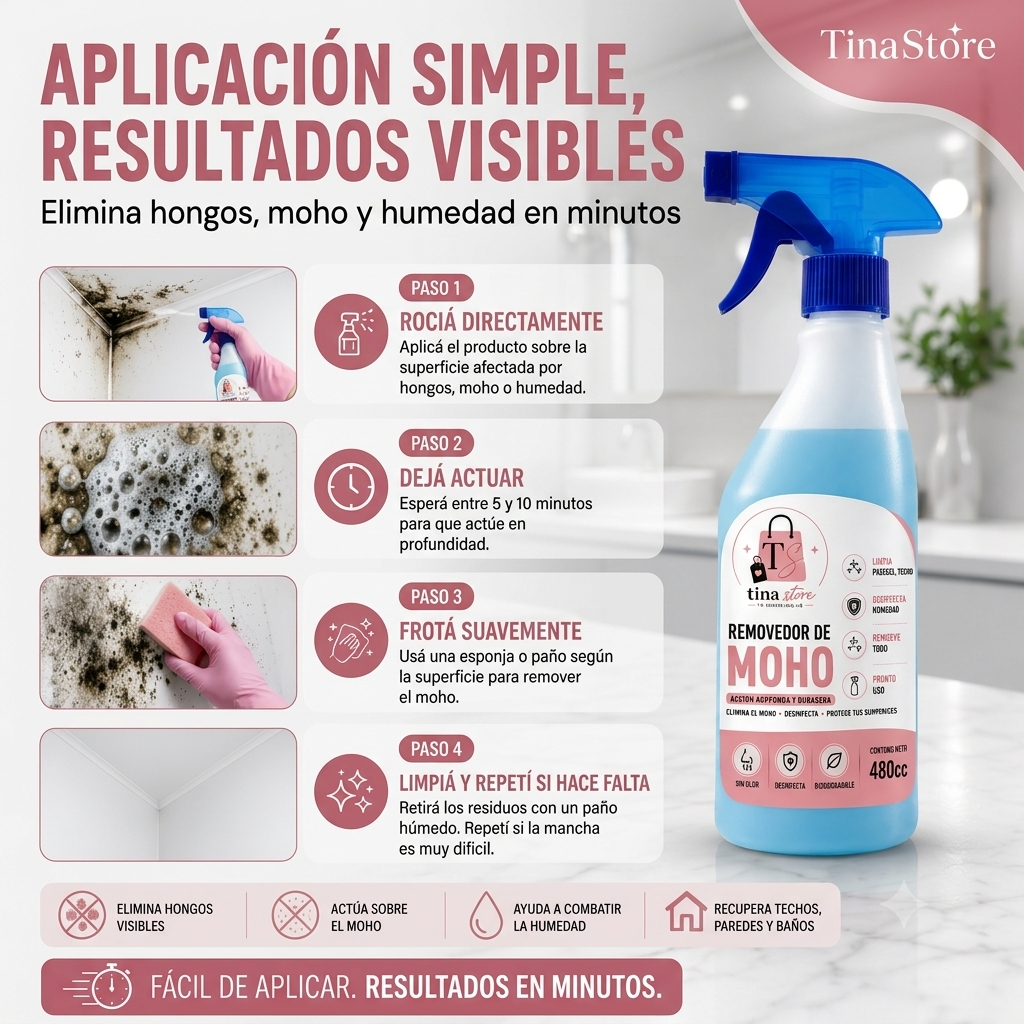Adiós Moho – Removedor de moho | Paredes limpias, protegidas y como nuevas fácilmente.
