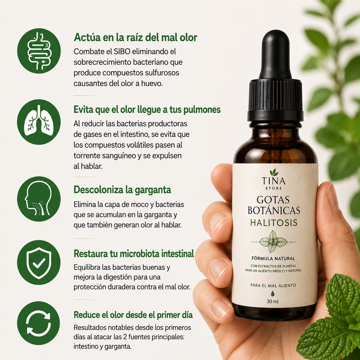 Gotas Naturales · Tratamiento Avanzado contra el Mal Aliento
